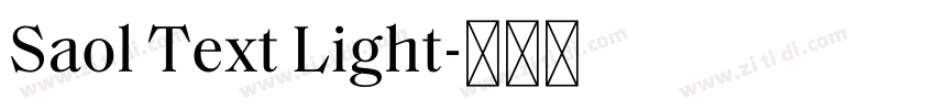 Saol Text Light字体转换